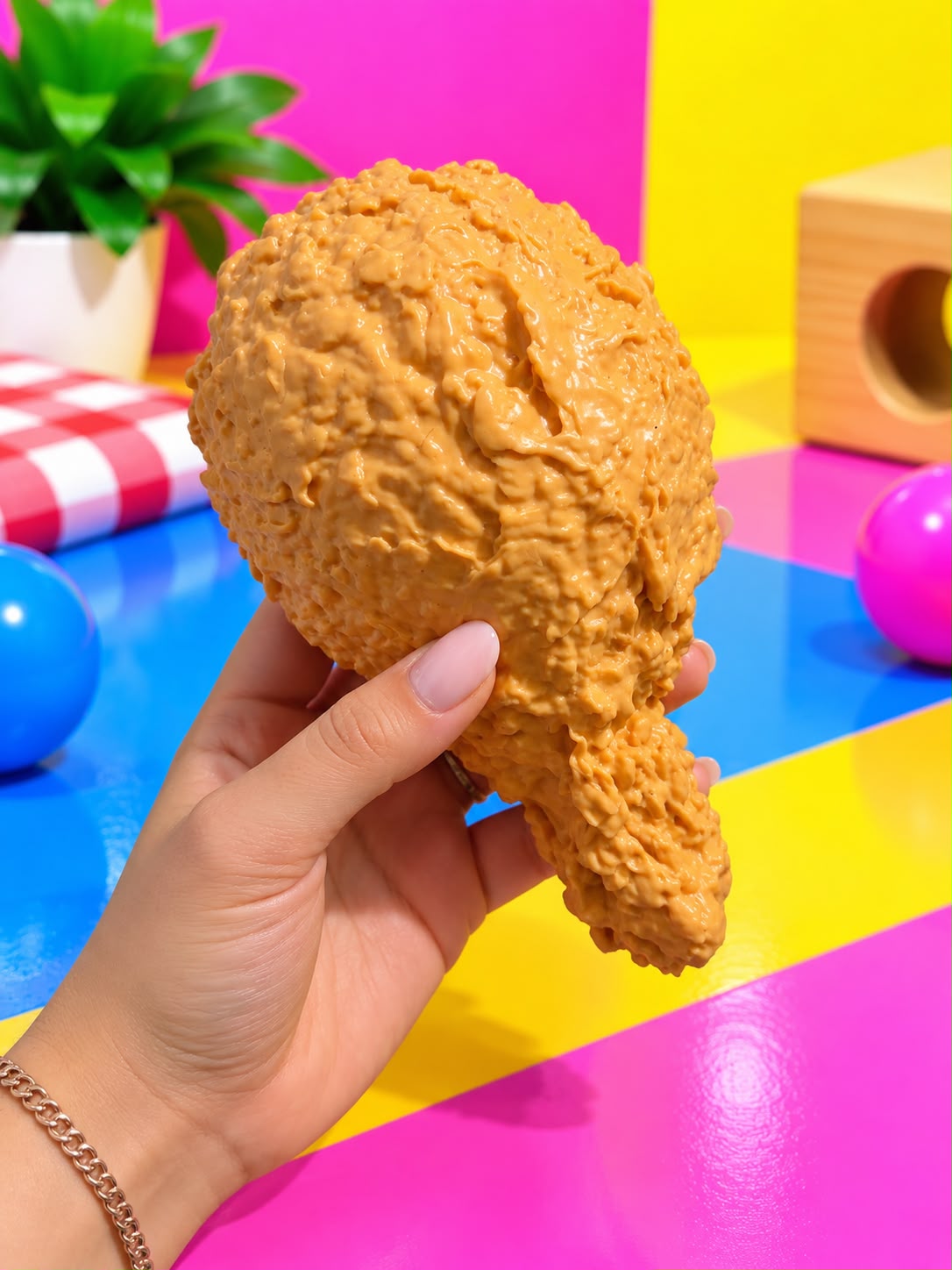 Giant Chicken, shown in hand for size