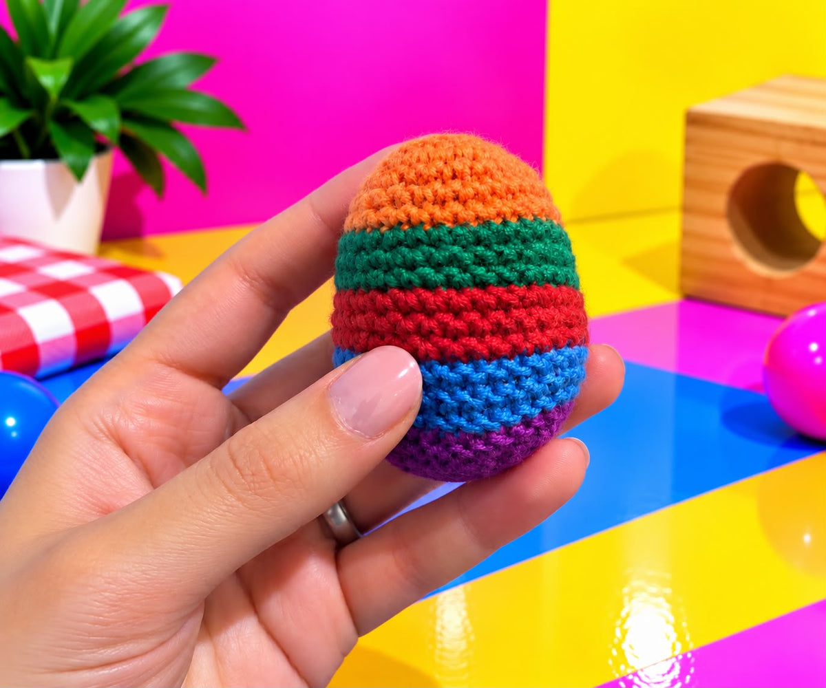 Hacky Sack Ball, shown in hand for size