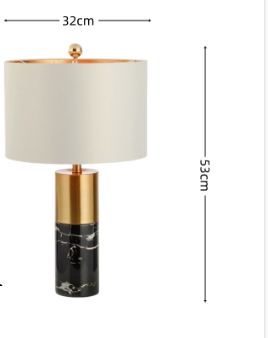 Marble & Fabric LED Table Lamp