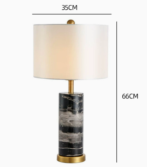 Marble & Fabric LED Table Lamp