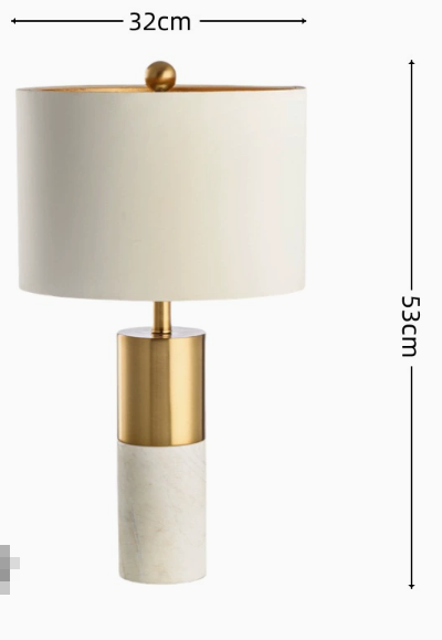 Marble & Fabric LED Table Lamp