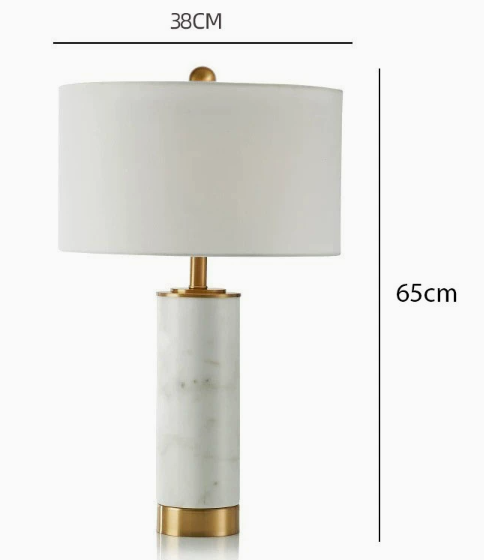 Marble & Fabric LED Table Lamp
