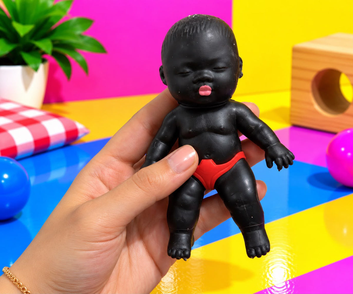 Natasha Baby Squishy, shown in hand for size