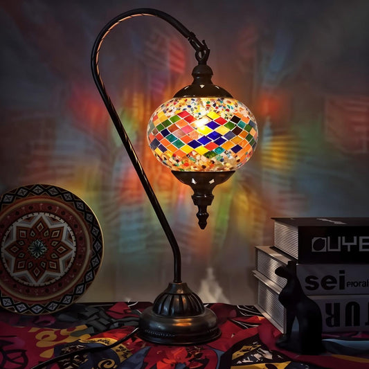 Swan Style Mosaic Table Lamp