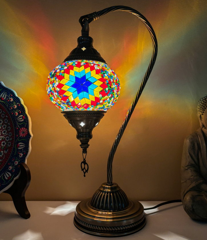 Swan Style Mosaic Table Lamp