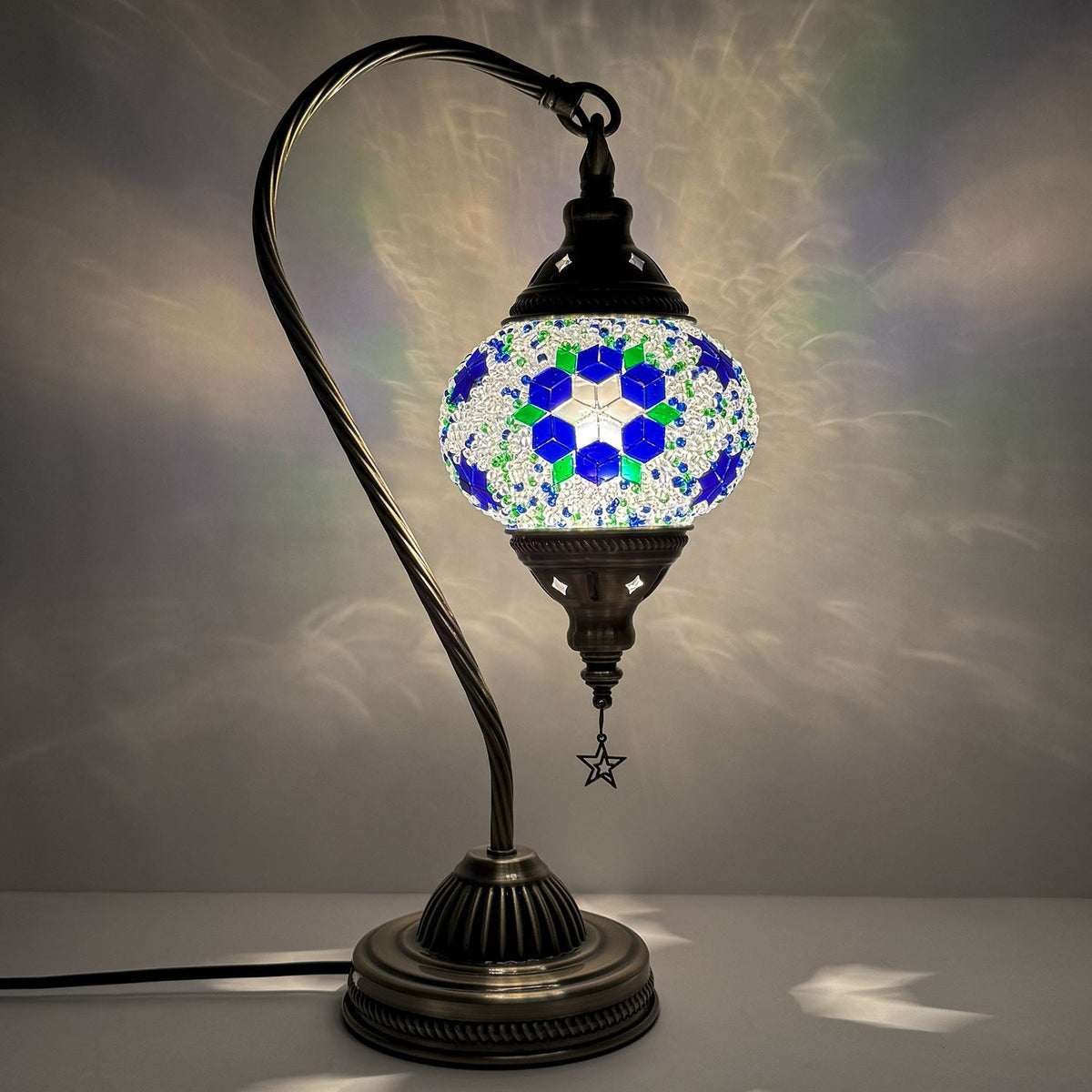 Swan Style Mosaic Table Lamp